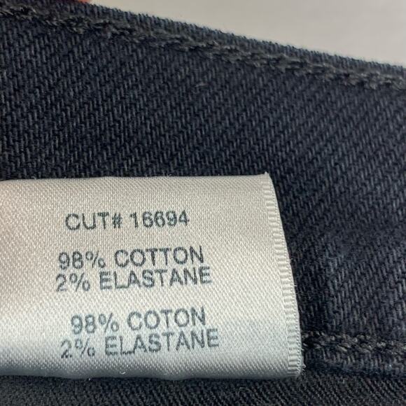 J BRAND Black Jeans Womens sz 28 Ruby Frayed Hem Fringe High Rise Stretch Denim - Picture 9 of 9